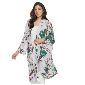Jennifer Lopez Floral Purple Kimono Small